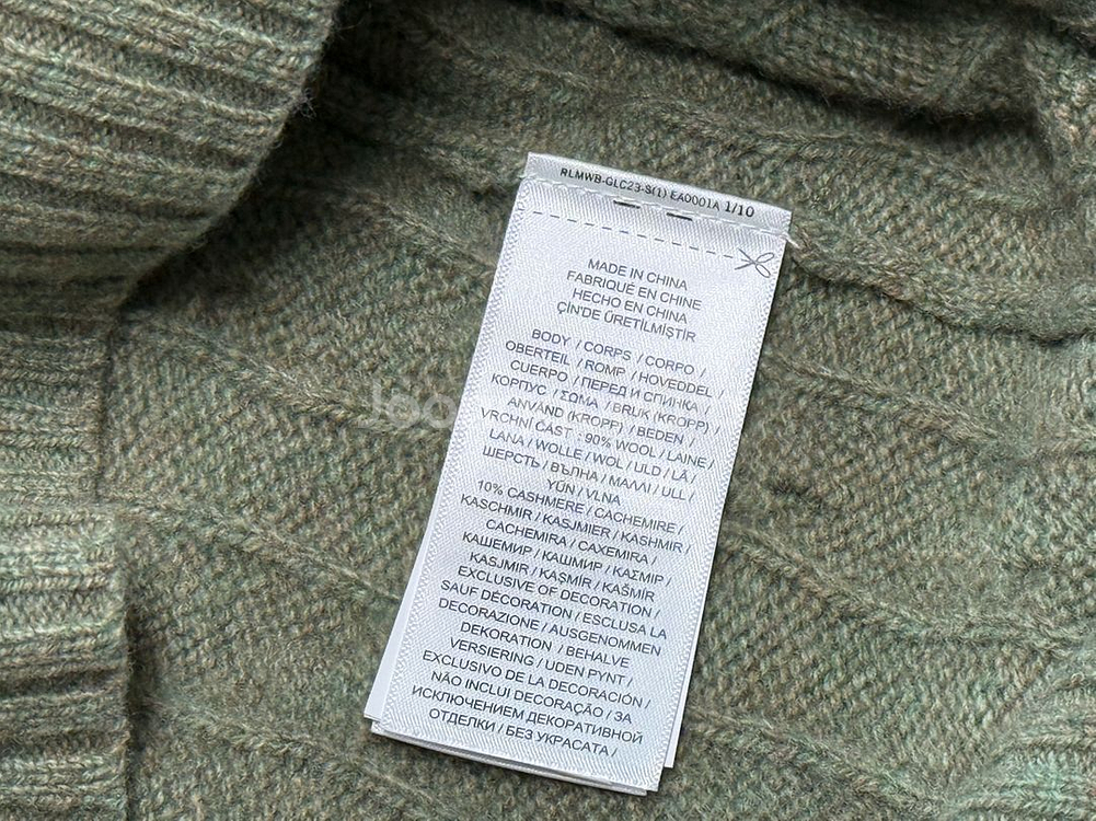 [M] 폴로 정품 케이블 니트 울 캐시미어 스웨터--4