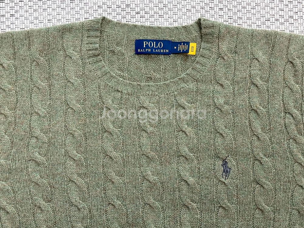 [M] 폴로 정품 케이블 니트 울 캐시미어 스웨터--2