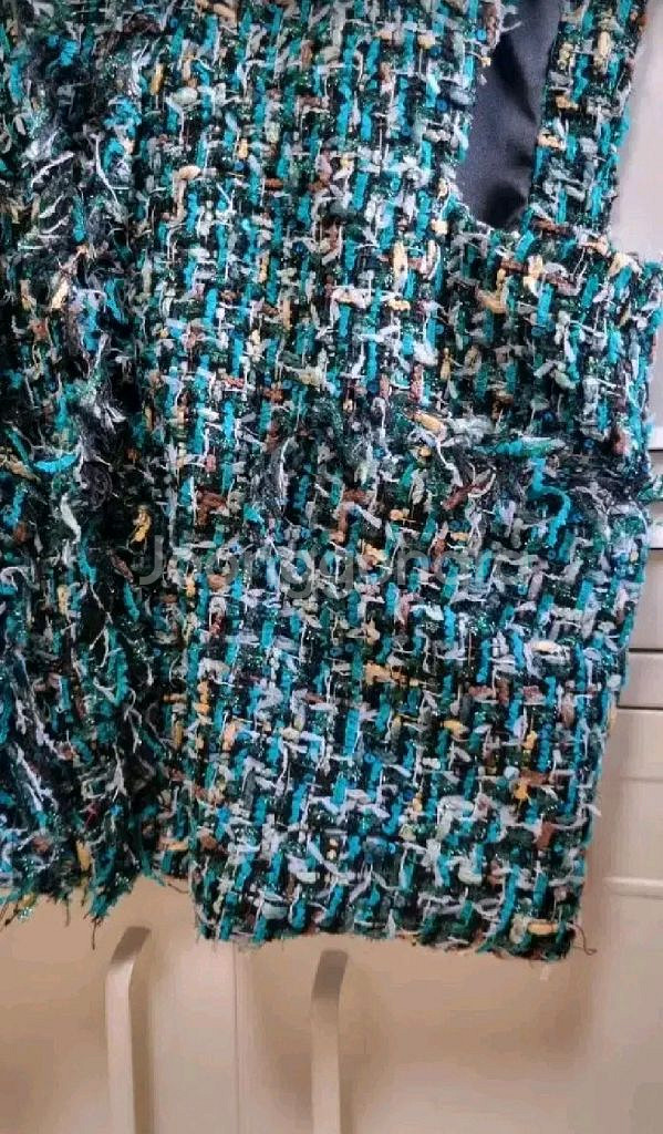 애프터홈파티 트위드 베스트 - 그린,프리--6