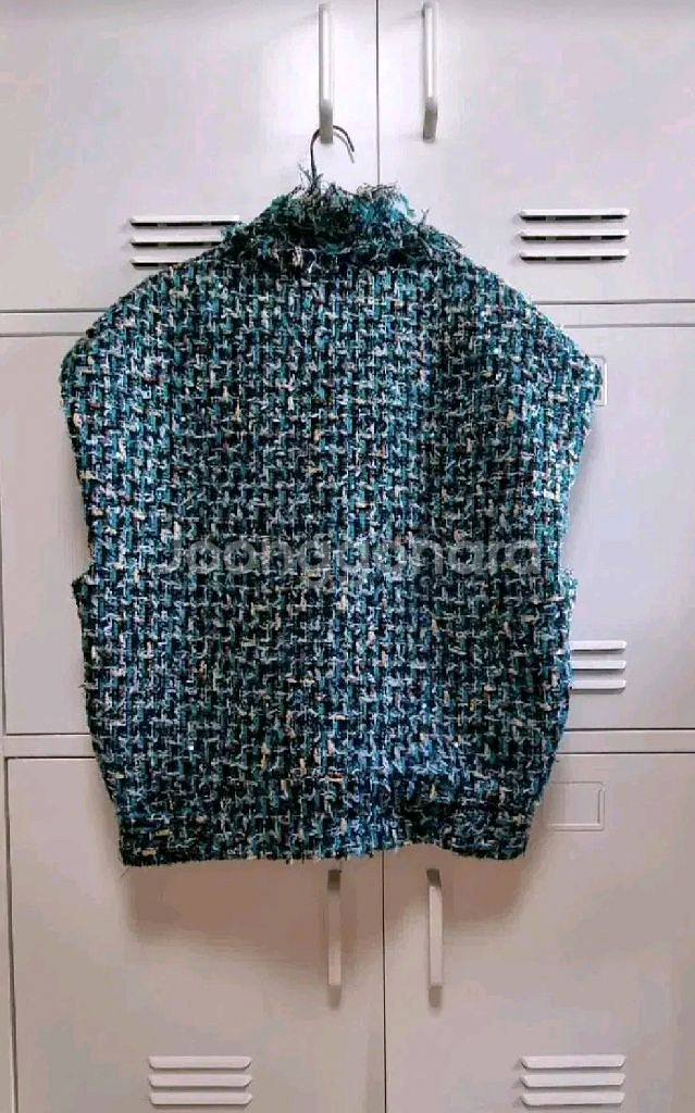 애프터홈파티 트위드 베스트 - 그린,프리--8