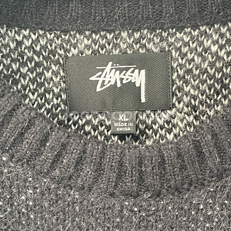 스투시 다이스 모헤어 니트 스웨터 블랙 XL--1