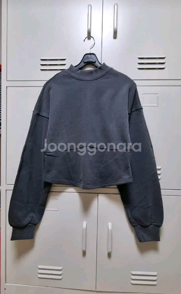 이더 모크넥 기모 맨투맨 - 차콜--3