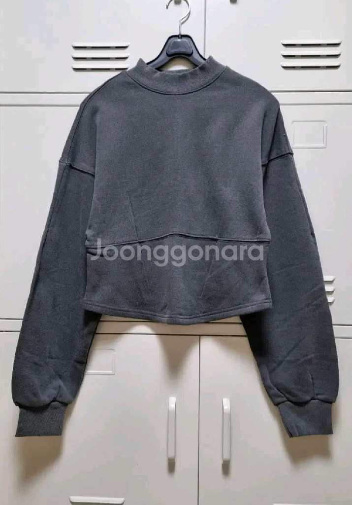 이더 모크넥 기모 맨투맨 - 차콜--4