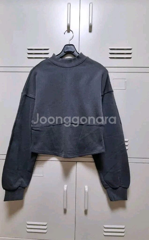 이더 모크넥 기모 맨투맨 - 차콜--5