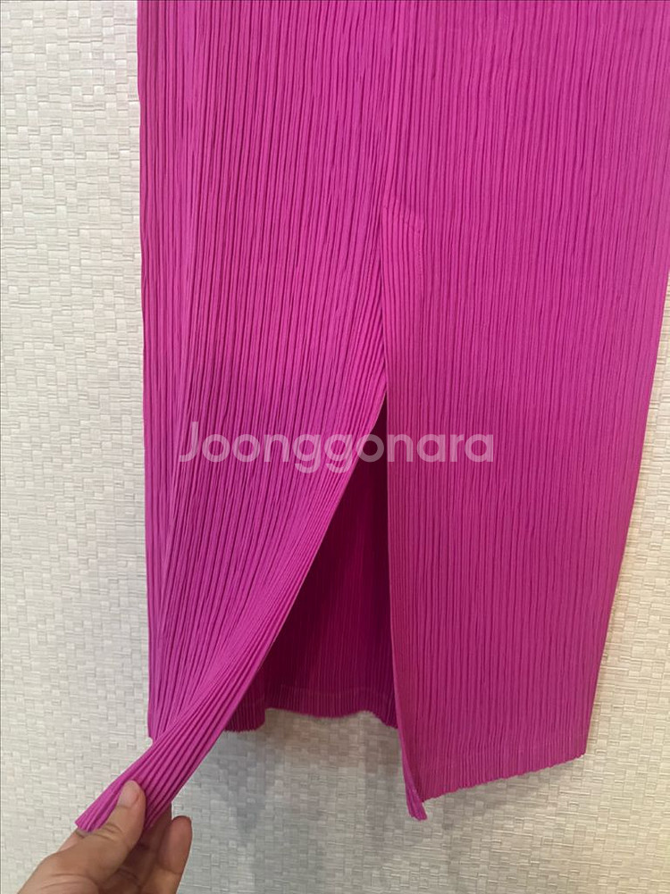 이세이미야케 해칭 스커트 핑크--4