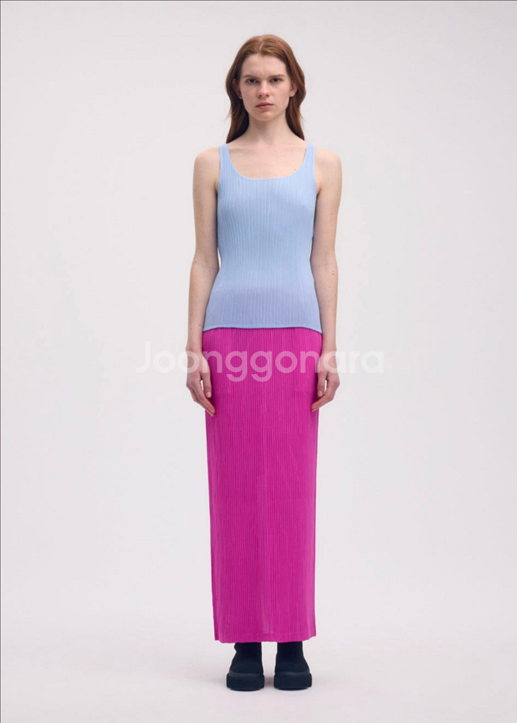 이세이미야케 해칭 스커트 핑크--7