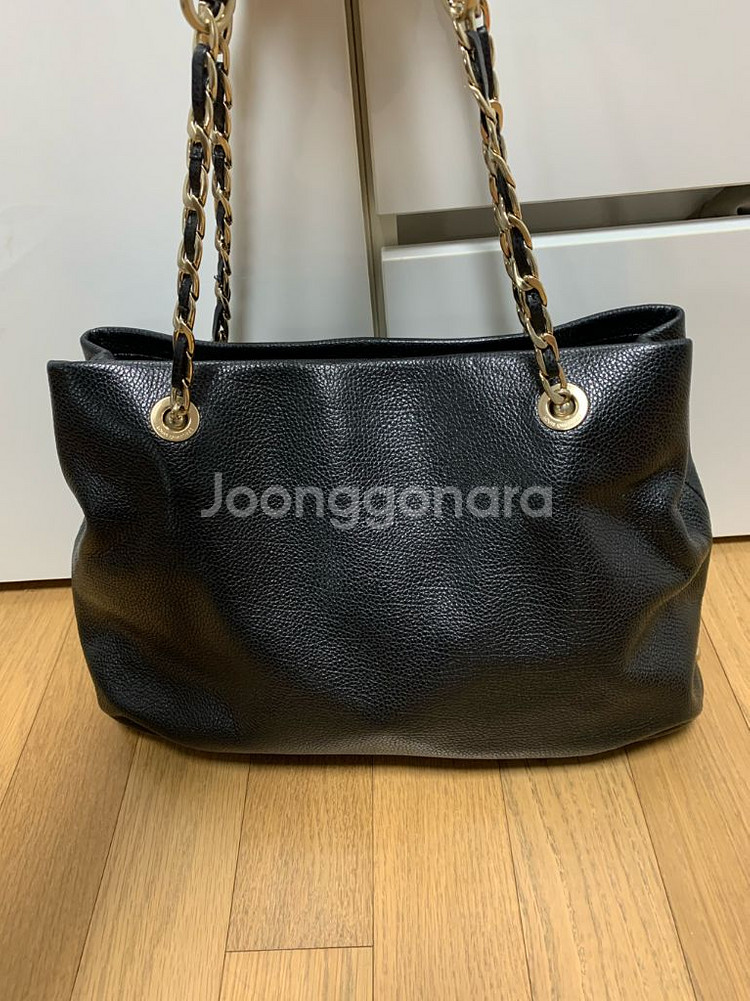 루이까또즈 블랙 가죽 체인백 숄더백--4