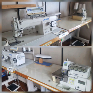 주키 공업용 미싱 무소음 +오바로크+부자재 가격조정가능