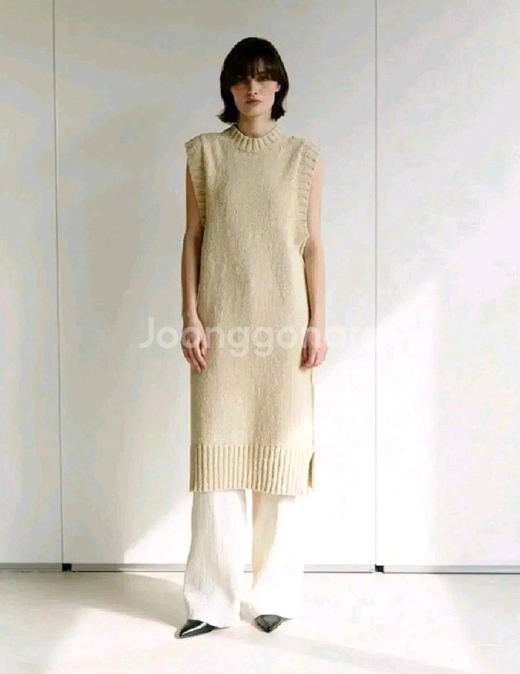 모한 니트 원피스 - 레몬 S--0