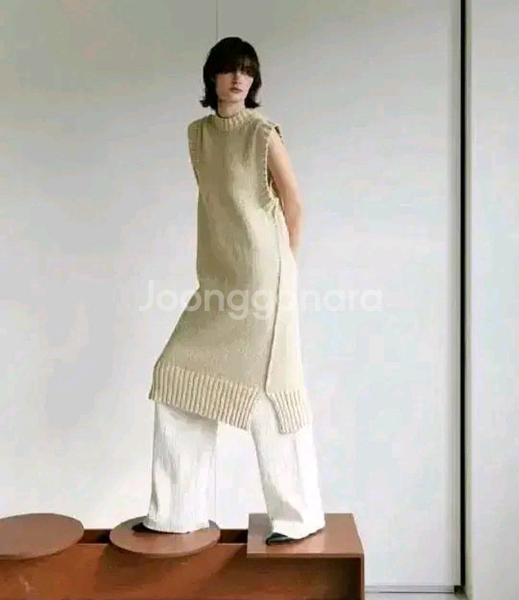 모한 니트 원피스 - 레몬 S--1