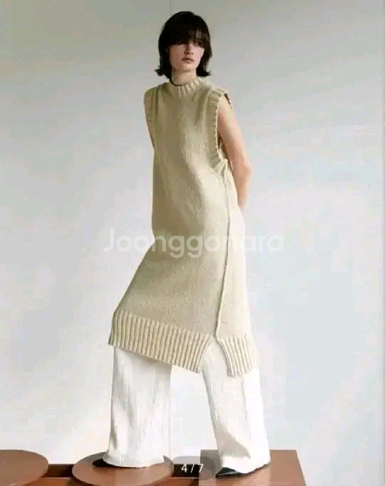 모한 니트 원피스 - 레몬 S--3