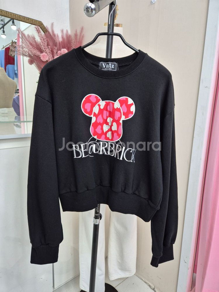 여성 캐릭터 간절기 쭈리 숏 맨투맨ㅡ무배--6