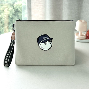 말본 골프 클러치백 가방 베이지