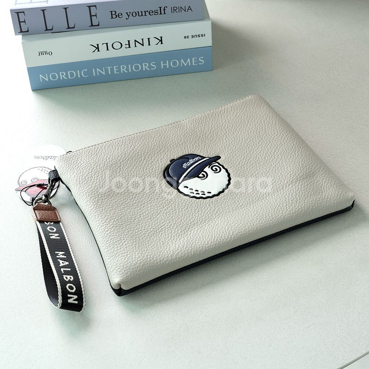 말본 골프 클러치백 가방 베이지--4