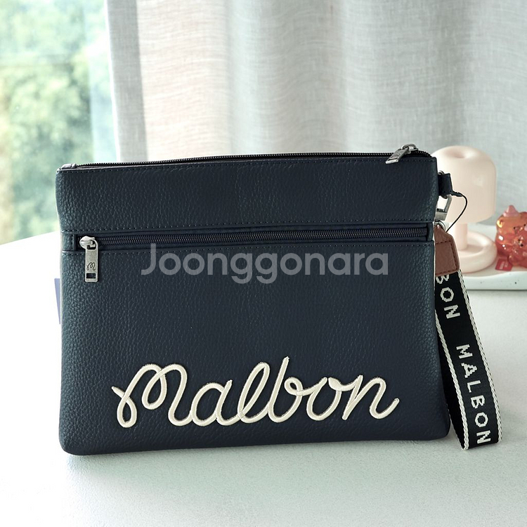 말본 골프 클러치백 가방 베이지--5