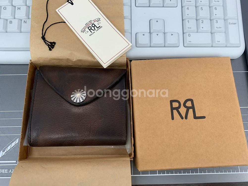 RRL 콘초 레더 월렛 지갑 더블알엘--0