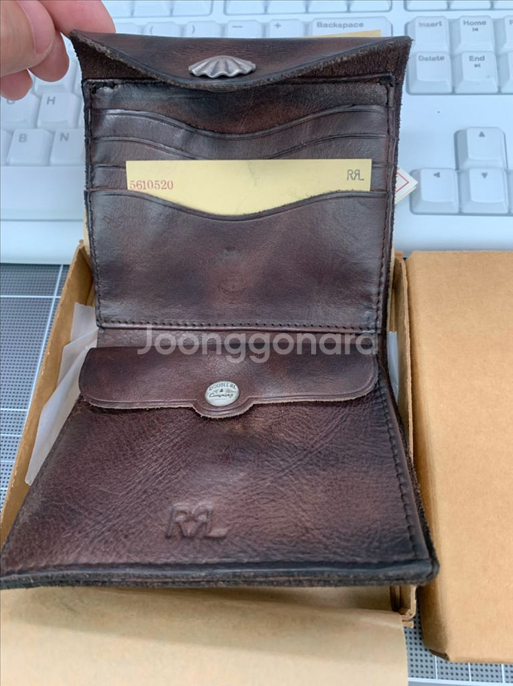 RRL 콘초 레더 월렛 지갑 더블알엘--1