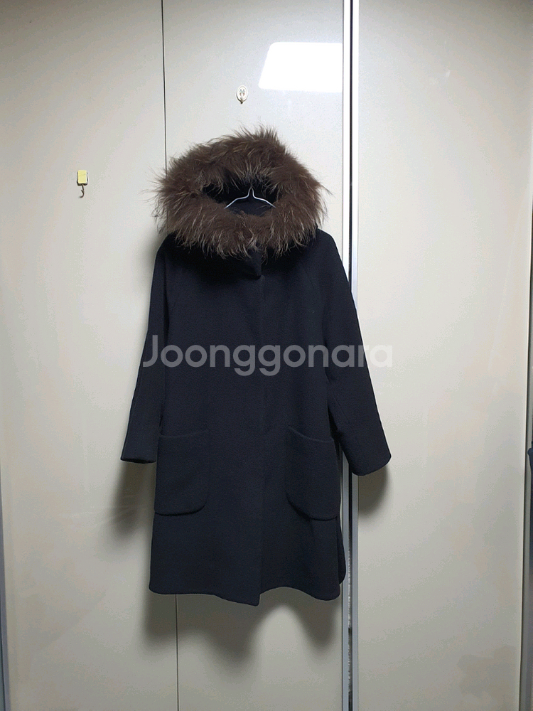 더아이잗 라쿤퍼 후드 울캐시미어 코트(66)무배2만원--0