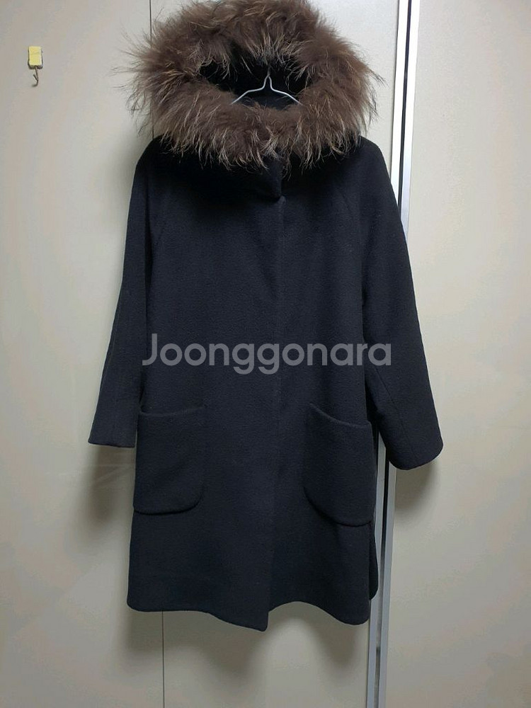 더아이잗 라쿤퍼 후드 울캐시미어 코트(66)무배2만원--1