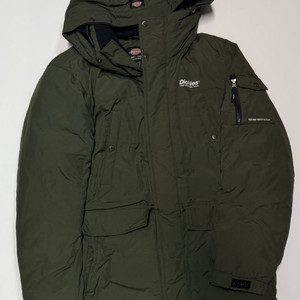 디키즈 Dickies 투 포켓 카키 후드 패딩 점퍼 X