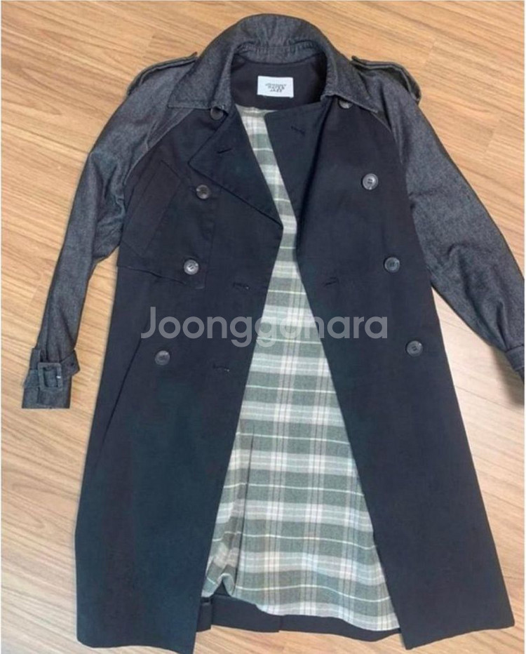 쟈니해잇재즈 블랙 데님 트렌치--0