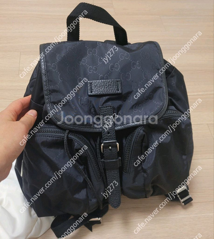 [구찌]정품 GG로고 패브릭 백팩--0