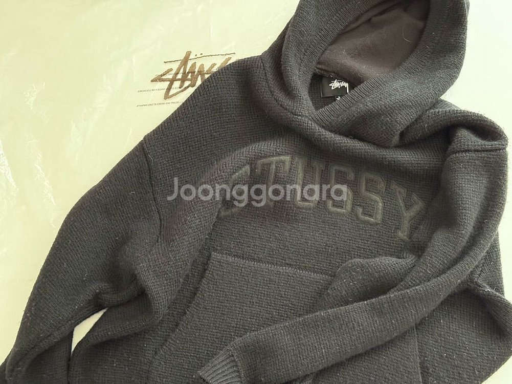 Stussy 스투시 니트 후드티 패치 후드티--1