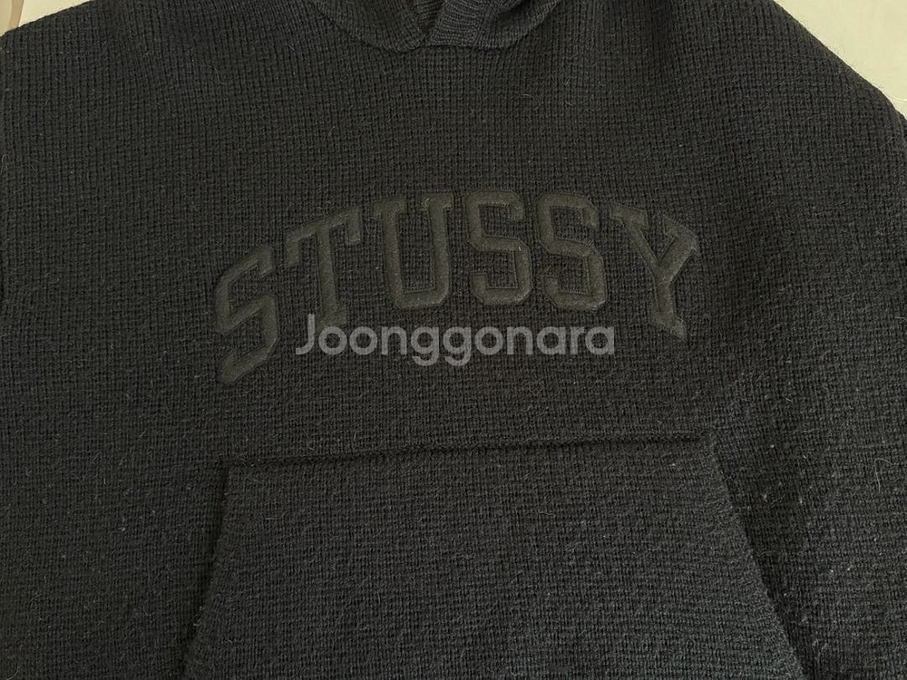 Stussy 스투시 니트 후드티 패치 후드티--5