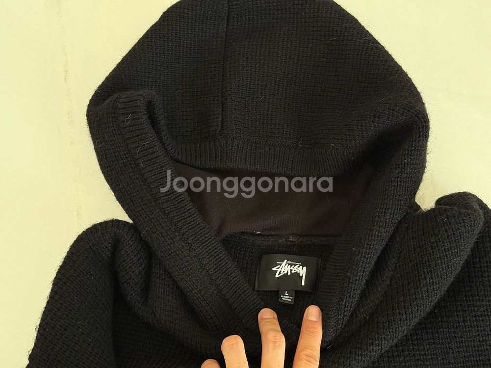 Stussy 스투시 니트 후드티 패치 후드티--8