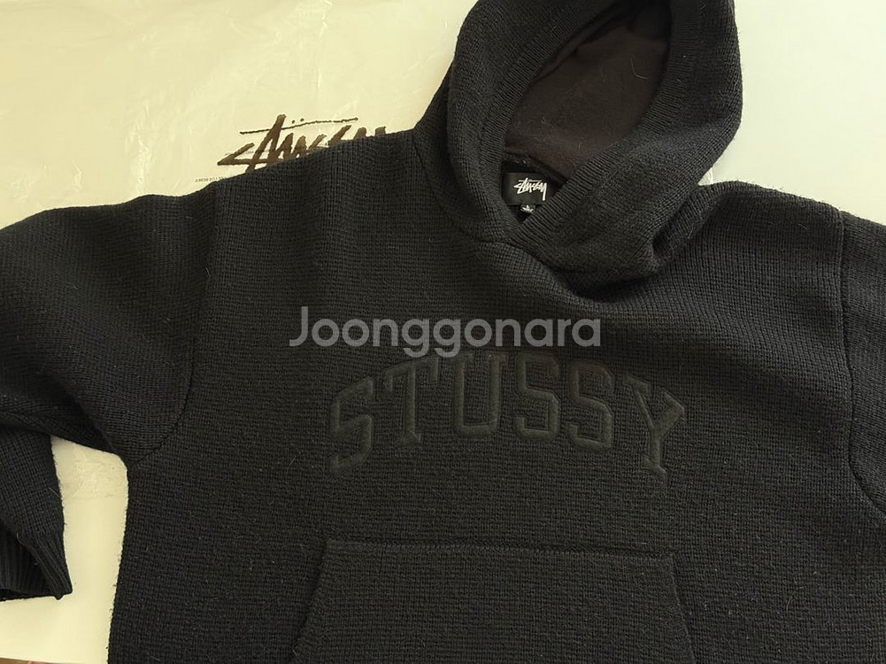 Stussy 스투시 니트 후드티 패치 후드티--7