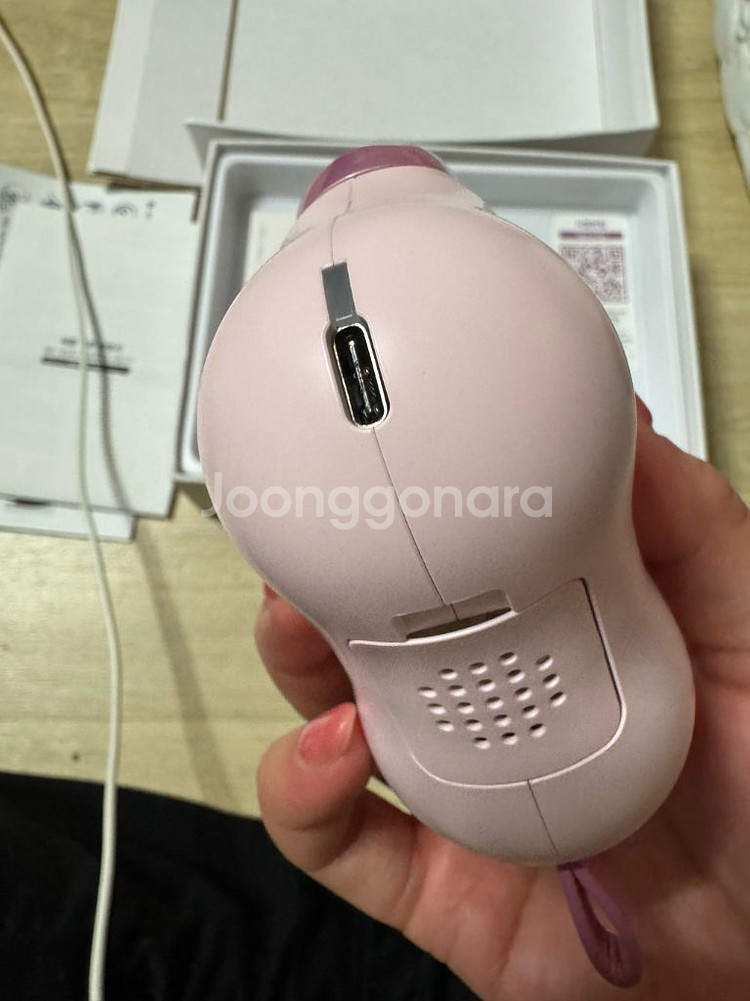 앙블쁘리띠 플라즈마 피부 마사지기 핑크 디바이스--2