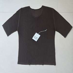 플리츠플리즈 미스트 라운드칠부 브라운 3사이즈