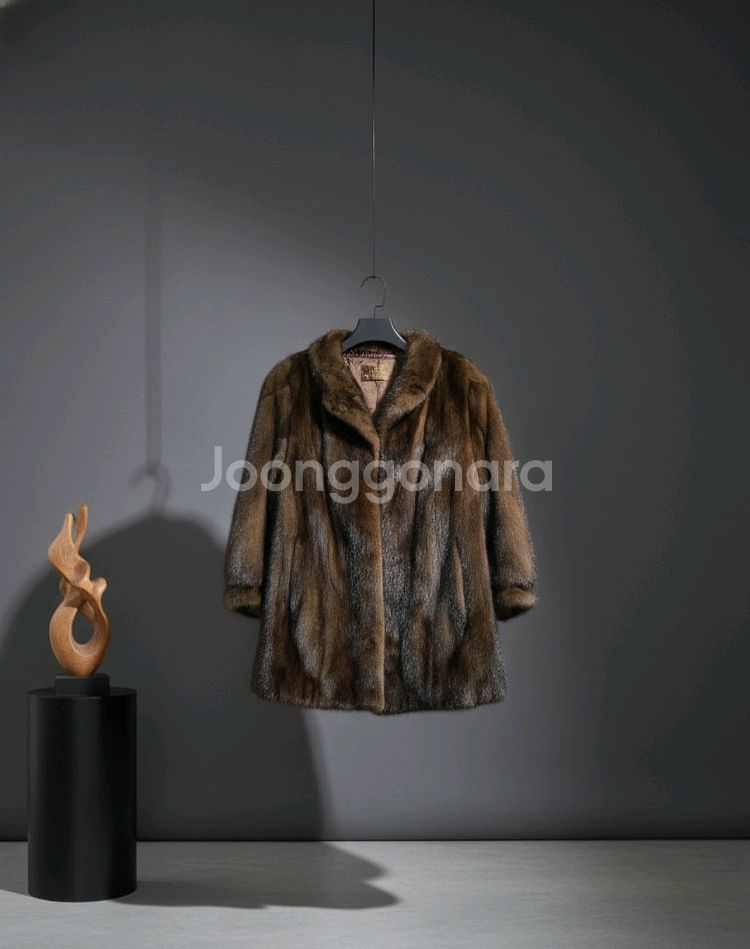 <진도>천연 모피코트--0