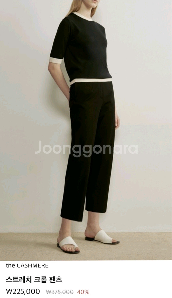 더캐시미어 스트레치 팬츠 44 (랑방,마인,타임,더캐--0