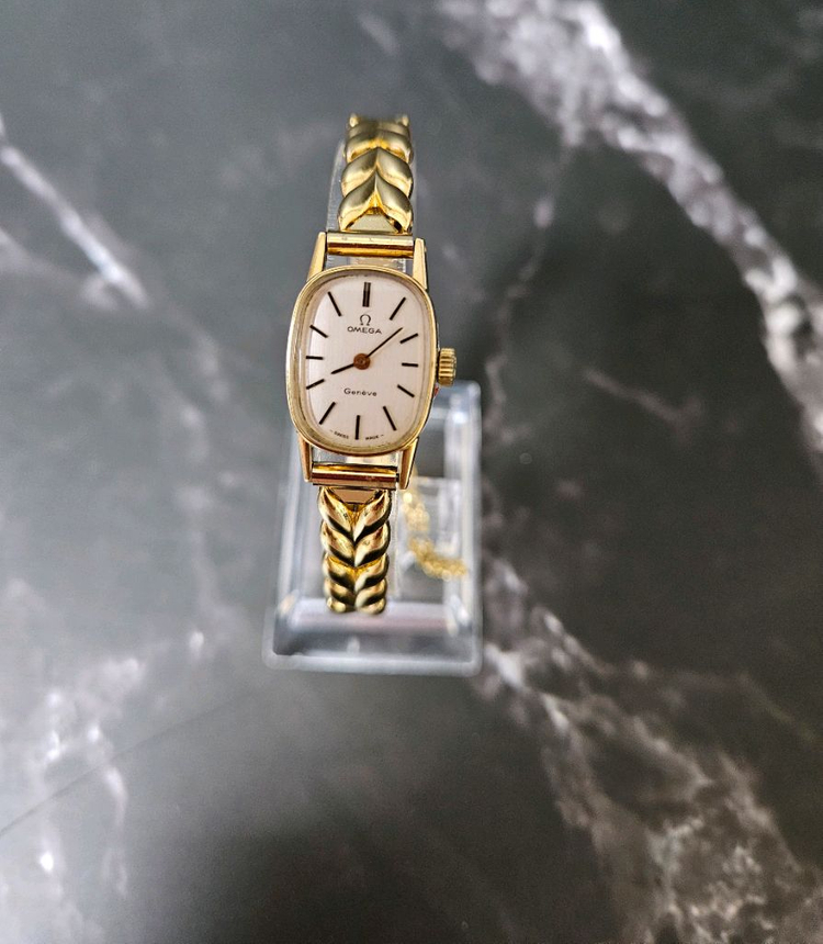 오메가 드빌 올금장 여성 수동태엽식 메탈 시계/SWIS 이미지