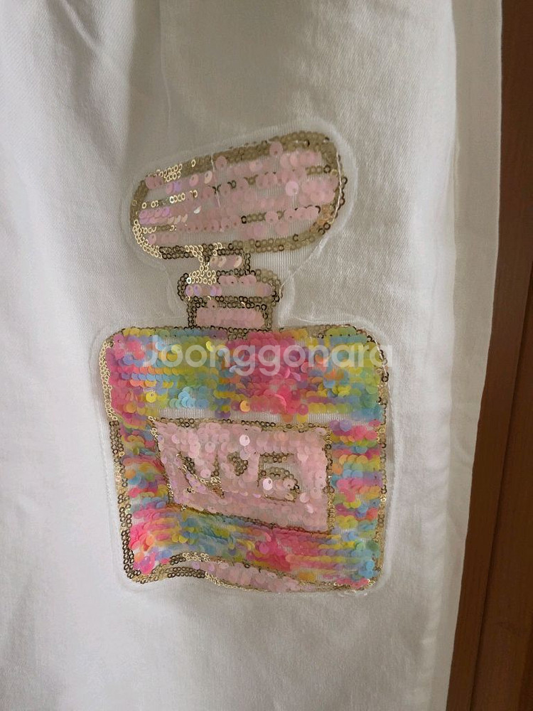 스팽글 스크래치 장식 특이한 바지(통통77까지 추천)--1