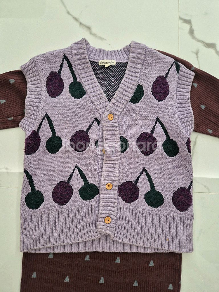 리미떼두두 니트 조끼 원피스 세트 M--1