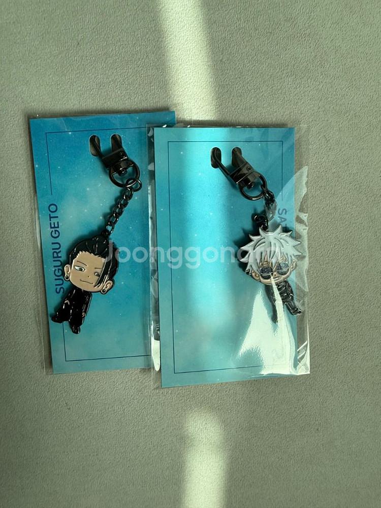 주술회전 게토 고죠 키링 세트 뽁뽁이 봉투 안전 포장--0