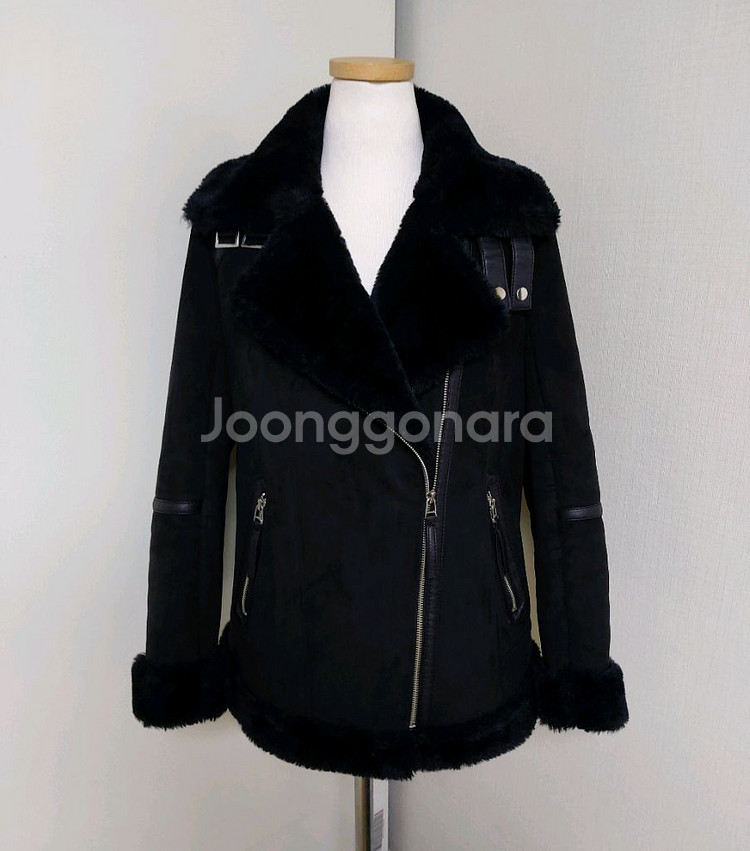 리스트 LIST 블랙 무스탕 자켓 (66사이즈)--0