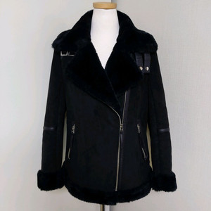 리스트 LIST 블랙 무스탕 자켓 (66사이즈)