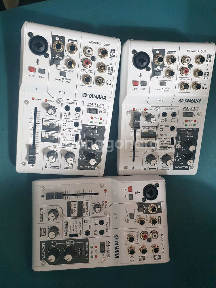 YAMAHA AG03 믹싱콘솔 부품용 3개 일괄판매--0