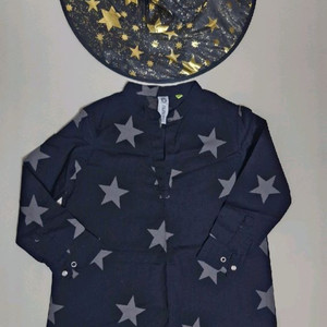 할로윈코스튬6y,110누누누 별무늬상의,헤지스바지,모자