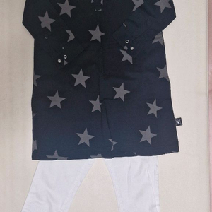 6y,110누누누 별무늬상의,헤지스바지,모자