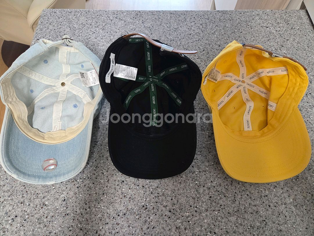 모자 3개 (MLB, 라코스테)--4
