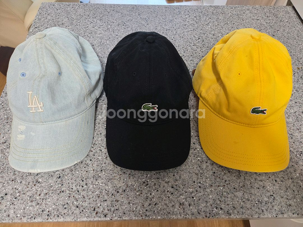 모자 3개 (MLB, 라코스테)--2