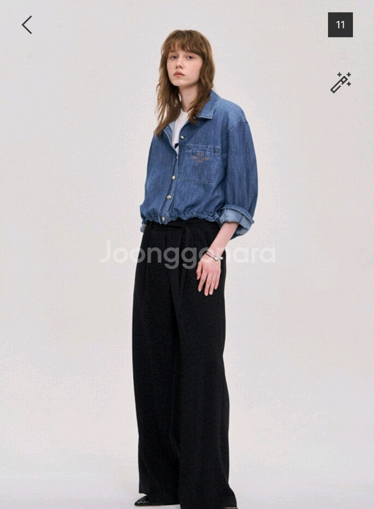 (새상품) system 시스템 엠브로이더리 데님 자켓--0