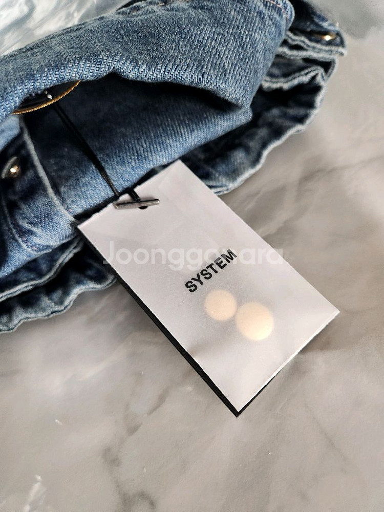(새상품) system 시스템 엠브로이더리 데님 자켓--6