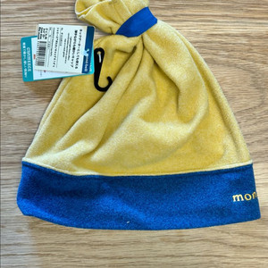 몽벨 키즈 플리스 모자 옐로우/블루 새상품