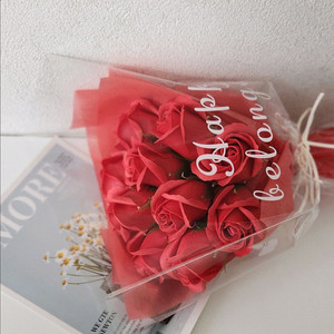 새상품)레드 장미 비누꽃 꽃다발