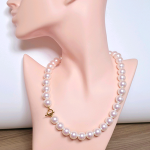 A급 담수오로라 아크릴진주 12mm 진주목걸이